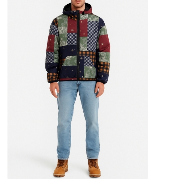 WeSC Unisex Patchwork Print Windbreaker - Picture 1 of 8